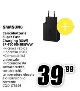 MediaWorld Samsung Caricabatterie Super Fast Charging offerta