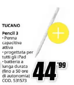 MediaWorld Tucano Pencil 3 offerta