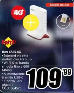 MediaWorld Fritz Box 6825 4G offerta