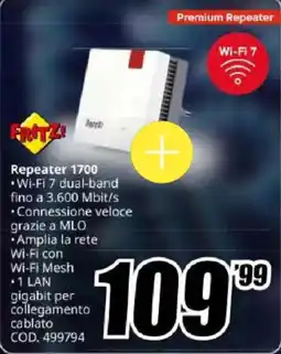 MediaWorld Fritz Repeater 1700 offerta