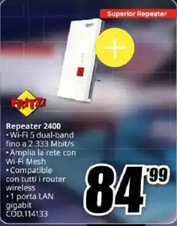 MediaWorld Fritz! Repeater 2400 offerta