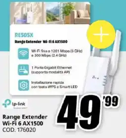 MediaWorld tp-link Range Extender Wi-Fi 6 AX1500 offerta