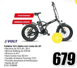 MediaWorld Fatbike Volt Alpha con ruote da 20" offerta
