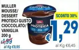 DEM Muller mousse proteica gusto cioccolato vaniglia offerta