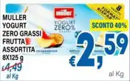 DEM Müller Yogurt Zero% Grassi Frutta Assortita offerta