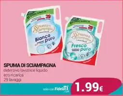 Tigotà Spuma di sciampagna detergente lavatrice liquido offerta