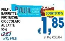 DEM Fulfil barrette proteiche cioccolato al latte offerta