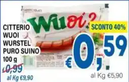 DEM Citterio Wuoi Wurstel Puro Suino offerta