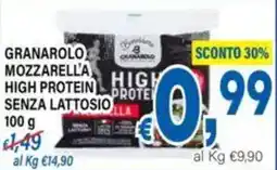 DEM Granarolo mozzarella high protein senza lattosio offerta