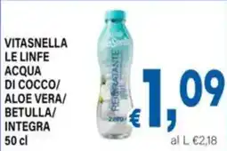 DEM Vitasnella le linfe acqua di cocco aloe vera betulla integra offerta