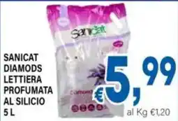DEM Sanicat diamonds lettiera profumata al silicio offerta