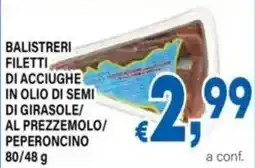 DEM Balistreri filetti di acciughe in olio di semi di girasole/ al prezzemolo/ peperoncino offerta