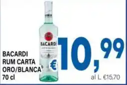 DEM Bacardi rum carta oro/blanca offerta