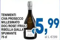 DEM Tenimenti Civa Prosecco Millesimato Doc/Rose'/Friuli Ribolla Gialla Spumante offerta