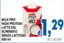 DEM Milk Pro latte ESL scremato senza lattosio offerta