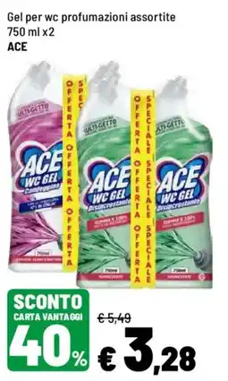 Iper La Grande Gel per wc profumazioni assortite ACE offerta