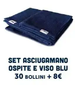 Famila Market Set asciugamano ospite e viso blu offerta