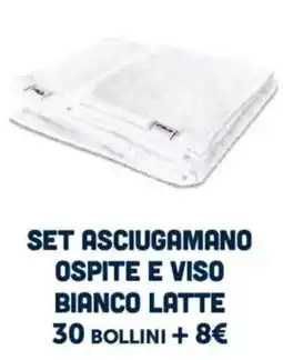 Famila Market Set asciugamano ospite e viso bianco latte offerta