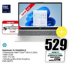 MediaWorld HP Notebook 15-FD2003NLX offerta