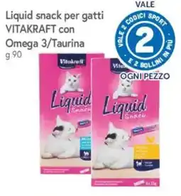 Famila Market Liquid snack per gatti Vitakraft con Omega 3/Taurina offerta