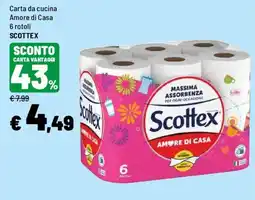 Iper La Grande Carta da cucina Amore di Casa SCOTTTEX offerta