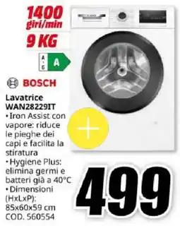 MediaWorld Lavatrice Bosch offerta
