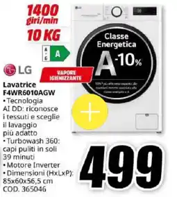 MediaWorld Lavatrice LG offerta
