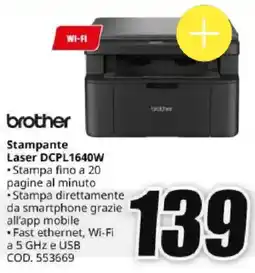 MediaWorld Stampante Laser Brother DCPL1640W offerta