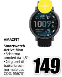 MediaWorld Amazfit Smartwatch Active Max offerta