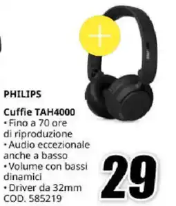 MediaWorld Philips Cuffie TAH4000 offerta