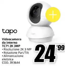 MediaWorld Tapo videocamera da interno TC71 2K 3MP offerta