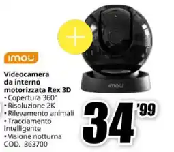 MediaWorld Videocamera da interno motorizzata Rex 3D imou offerta