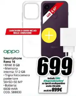 MediaWorld Oppo Smartphone Reno 16 offerta