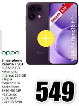 MediaWorld Oppo Smartphone Reno16 F 5GT offerta