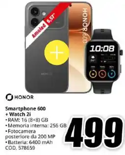 MediaWorld Honor Smartphone 600 + Watch 2i offerta