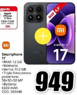 MediaWorld Smartphone Xiaomi 17 offerta