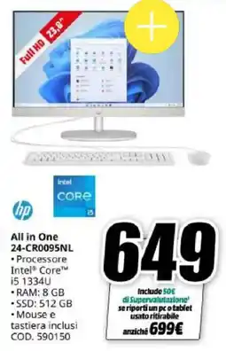 MediaWorld hp All in One 24-CR0095NL offerta