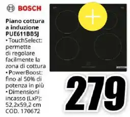 MediaWorld Piano cottura a induzione Bosch offerta