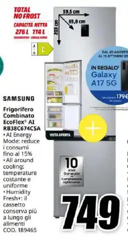 MediaWorld Samsung Frigorifero Combinato EcoFlex® AI offerta