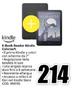 MediaWorld E-Book Reader Kindle Colorsoft offerta