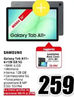 MediaWorld Samsung Galaxy Tab A11+ offerta