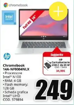 MediaWorld HP Chromebook 14A-NF0004NLX offerta