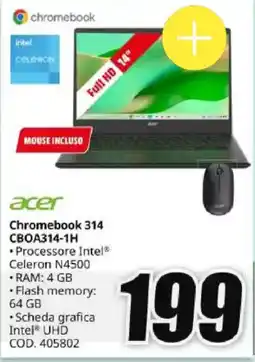 MediaWorld Acer Chromebook 314 offerta