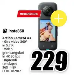 MediaWorld Insta360 Action Camera X3 offerta