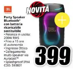 MediaWorld JBL Party Speaker Bluetooth offerta
