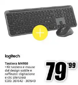 MediaWorld Logitech Tastiera MK950 offerta
