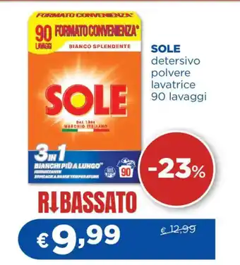 Sole detergente polvere lavatrice