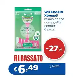 Acqua & Sapone Wilkinson Xtreme3 rasoio donna usa e getta comfort offerta