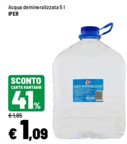 Iper La Grande Acqua demineralizzata Iper offerta