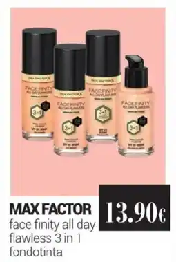 Tigotà Max Factor face finity all day flawless 3 in 1 fondotinta offerta